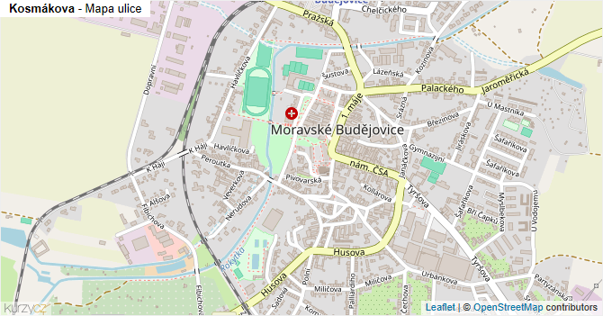 Kosmákova - mapa ulice