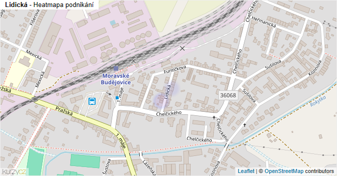 Lidická - mapa podnikání