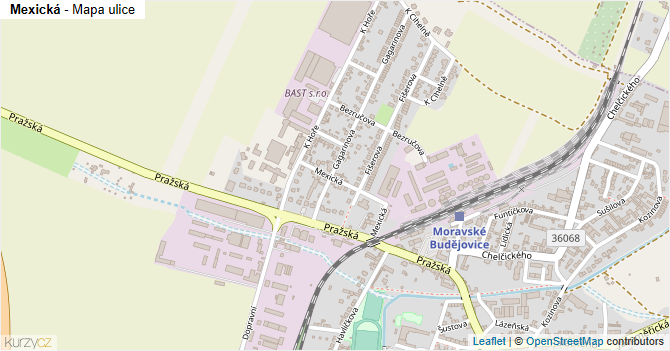 Mexická - mapa ulice