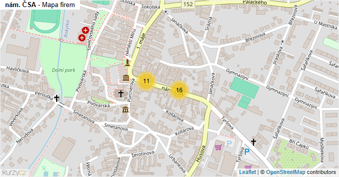 nám. ČSA - mapa firem