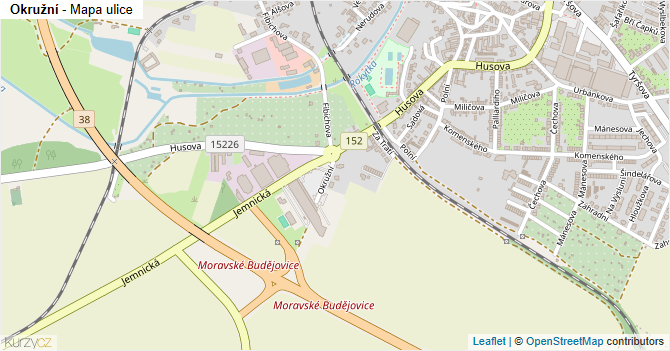Okružní - mapa ulice