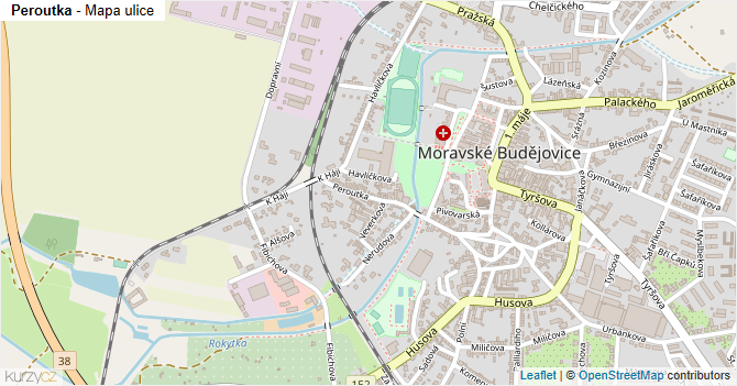 Peroutka - mapa ulice