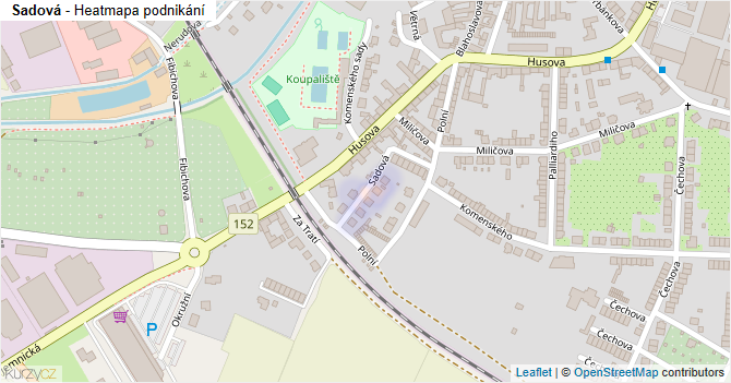 Sadová - mapa podnikání