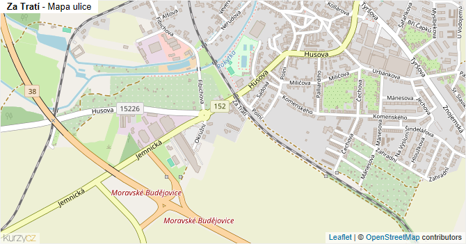 Za Tratí - mapa ulice