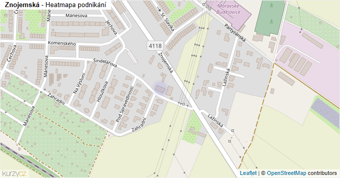 Znojemská - mapa podnikání