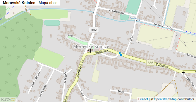 Moravské Knínice - mapa obce