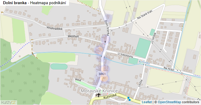 Dolní branka - mapa podnikání