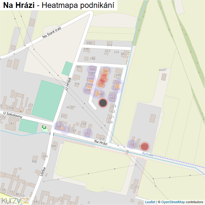 Mapa Na Hrázi - Firmy v ulici.