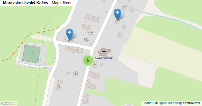 Moravskoslezský Kočov - mapa firem