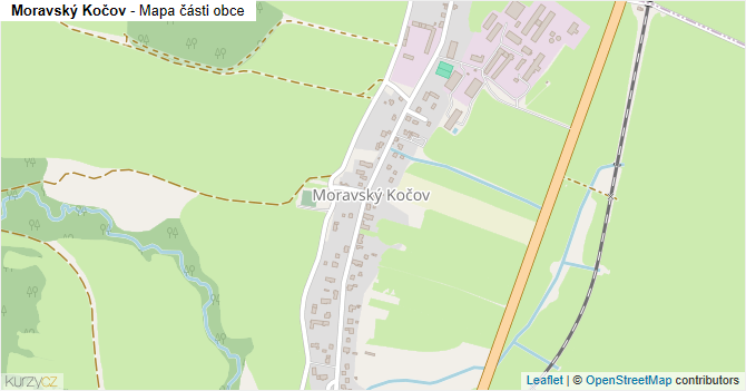 Moravský Kočov - mapa části obce