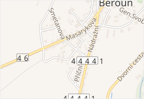 Dukelská v obci Moravský Beroun - mapa ulice
