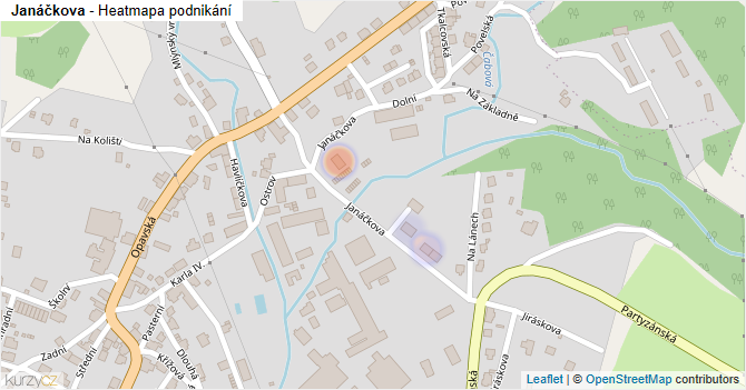 Janáčkova - mapa podnikání