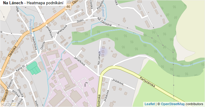 Na Lánech - mapa podnikání