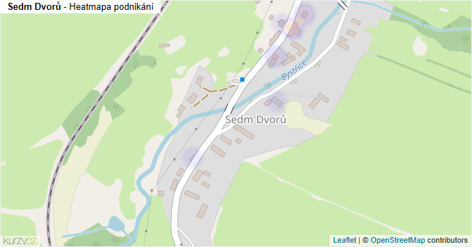 Sedm Dvorů - mapa podnikání