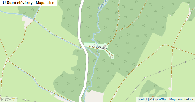 U Staré slévárny - mapa ulice