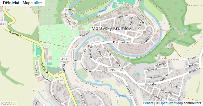 Dělnická - mapa ulice