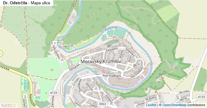Dr. Odstrčila - mapa ulice