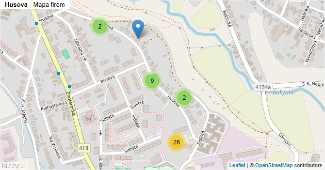 Husova - mapa firem