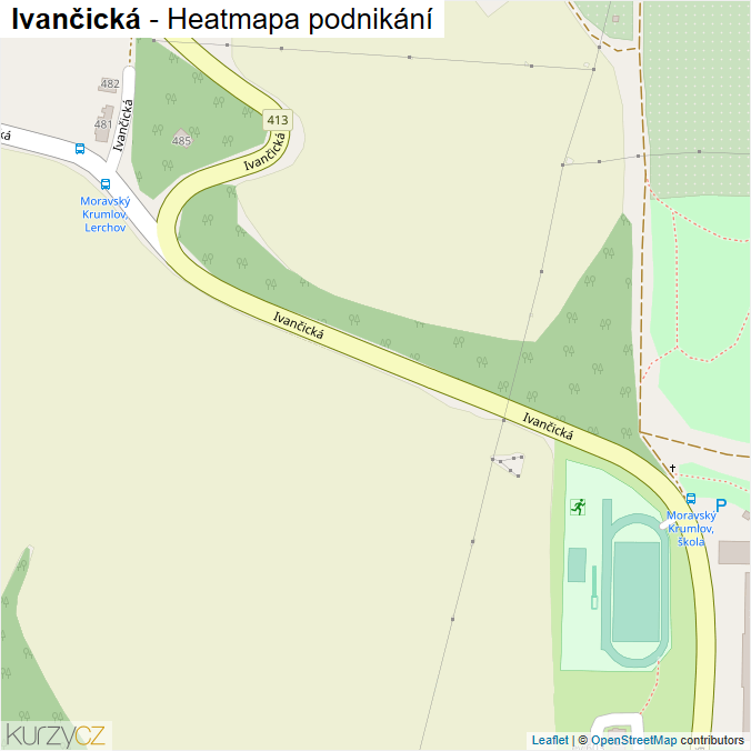 Mapa Ivančická - Firmy v ulici.