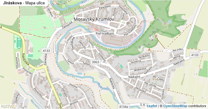 Jiráskova - mapa ulice