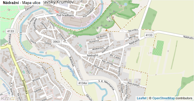 Nádražní - mapa ulice