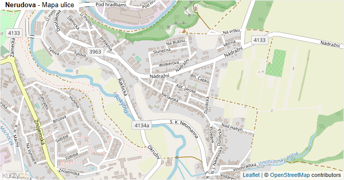 Nerudova - mapa ulice