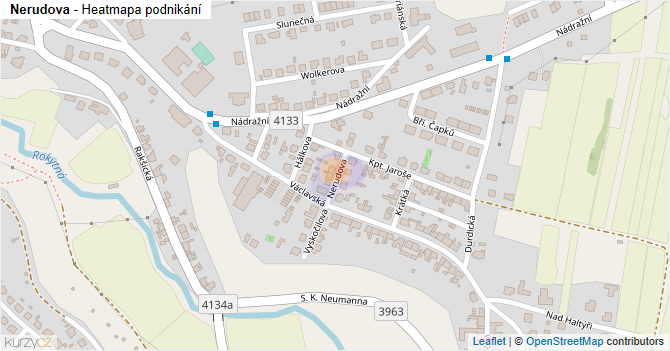Nerudova - mapa podnikání