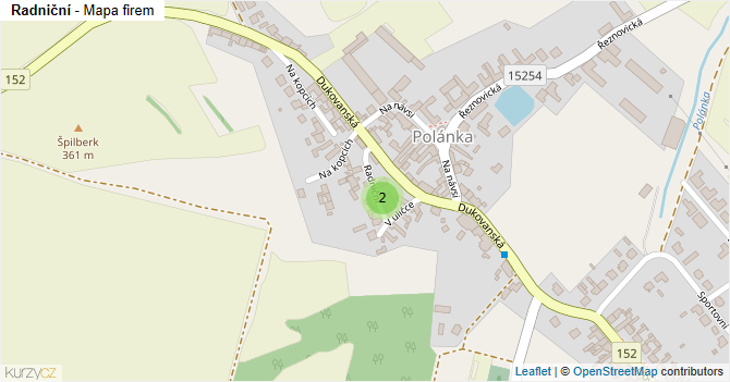 Radniční - mapa firem
