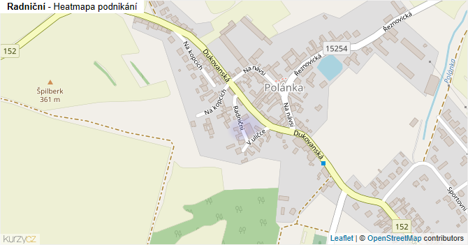 Radniční - mapa podnikání