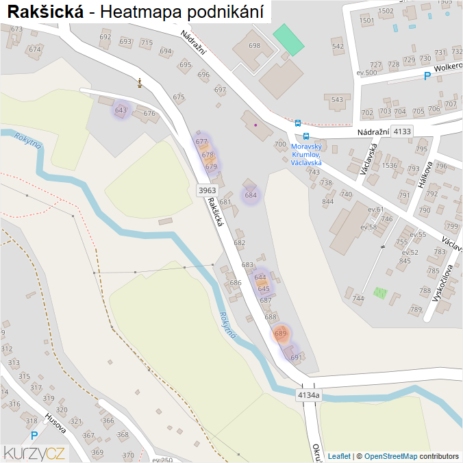 Mapa Rakšická - Firmy v ulici.