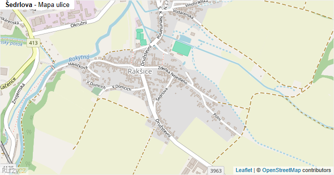 Šedrlova - mapa ulice