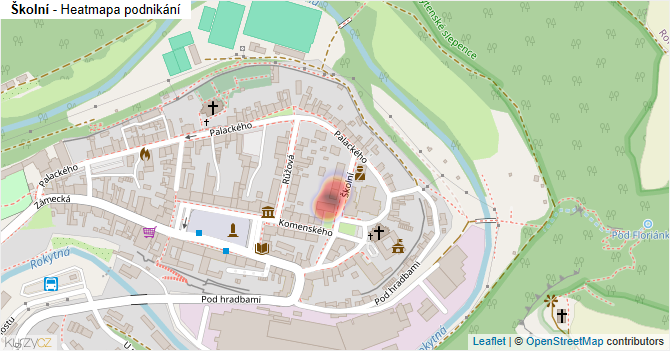 Školní - mapa podnikání