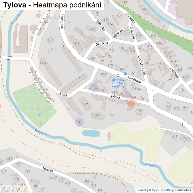 Mapa Tylova - Firmy v ulici.