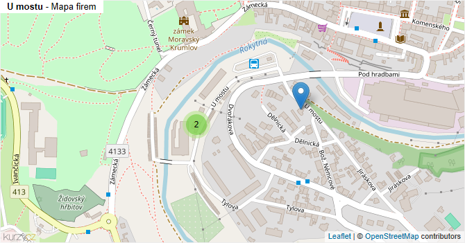 U mostu - mapa firem