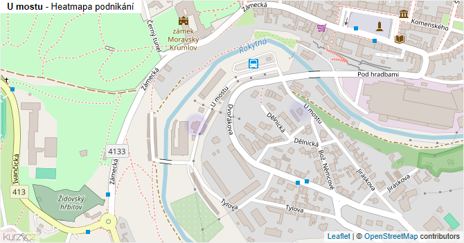 U mostu - mapa podnikání