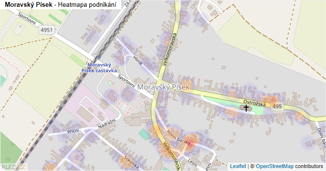 Moravský Písek - mapa podnikání