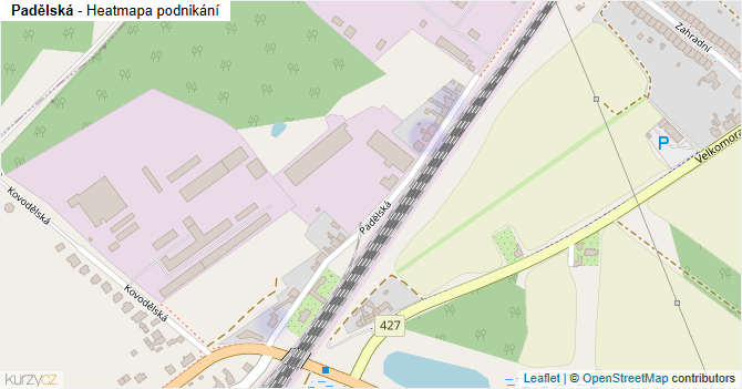 Padělská - mapa podnikání