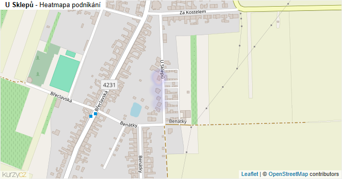 U Sklepů - mapa podnikání