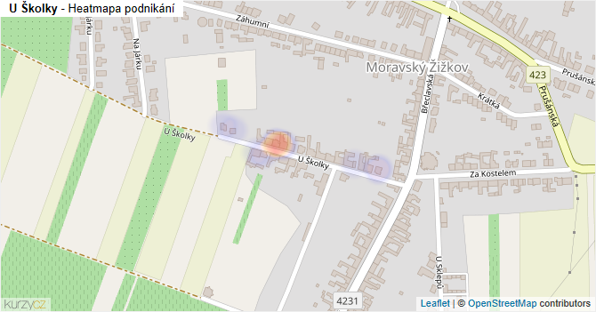 U Školky - mapa podnikání