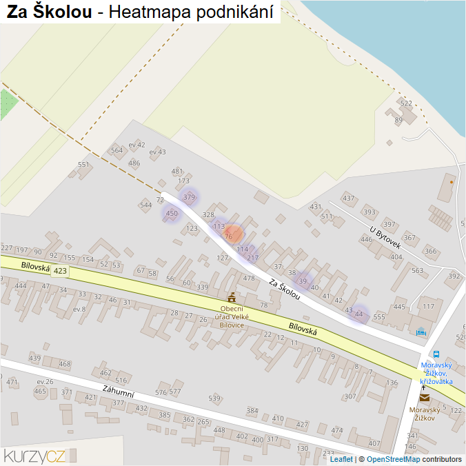 Mapa Za Školou - Firmy v ulici.