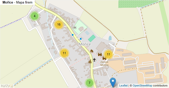Mořice - mapa firem