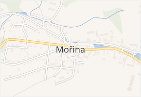 Mořina v obci Mořina - mapa části obce