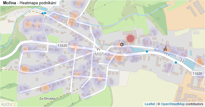 Mořina - mapa podnikání