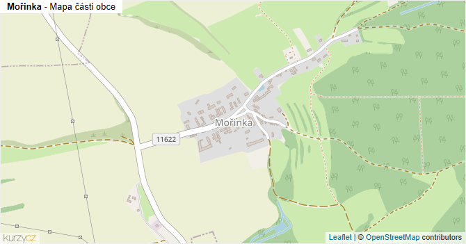 Mořinka - mapa části obce