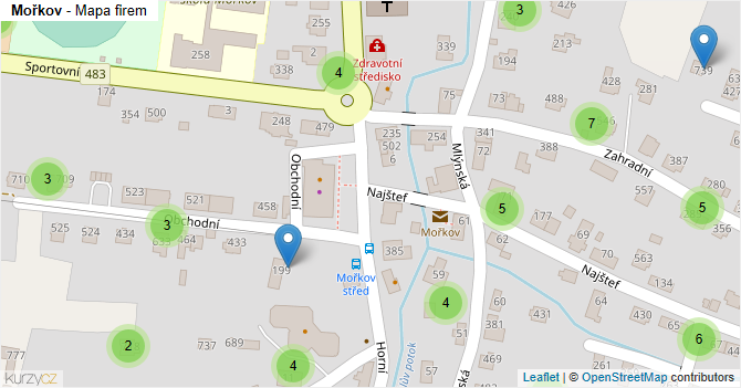 Mořkov - mapa firem