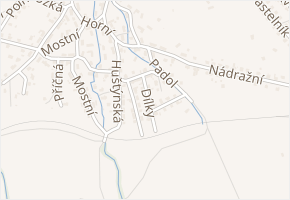 Dílky v obci Mořkov - mapa ulice