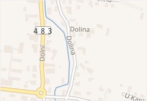 Dolina v obci Mořkov - mapa ulice