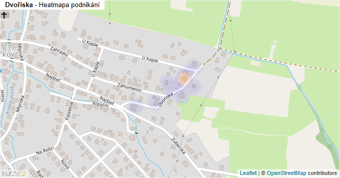 Dvořiska - mapa podnikání