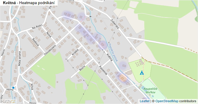 Květná - mapa podnikání
