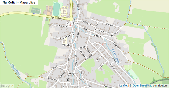 Na Rolici - mapa ulice
